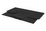 Panneau de fermeture supérieur / inférieur pour support de montage avec entrée de câble brossée, noir (RAL 9005)