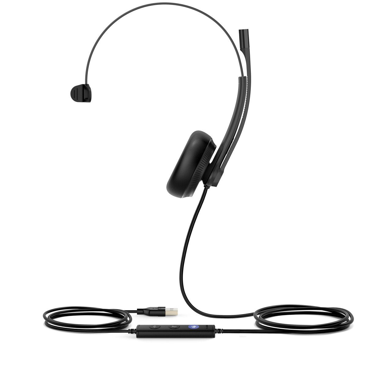 Yealink UH34 Mono Teams Avec fil Arceau Bureau/Centre d'appels USB Type-A Noir