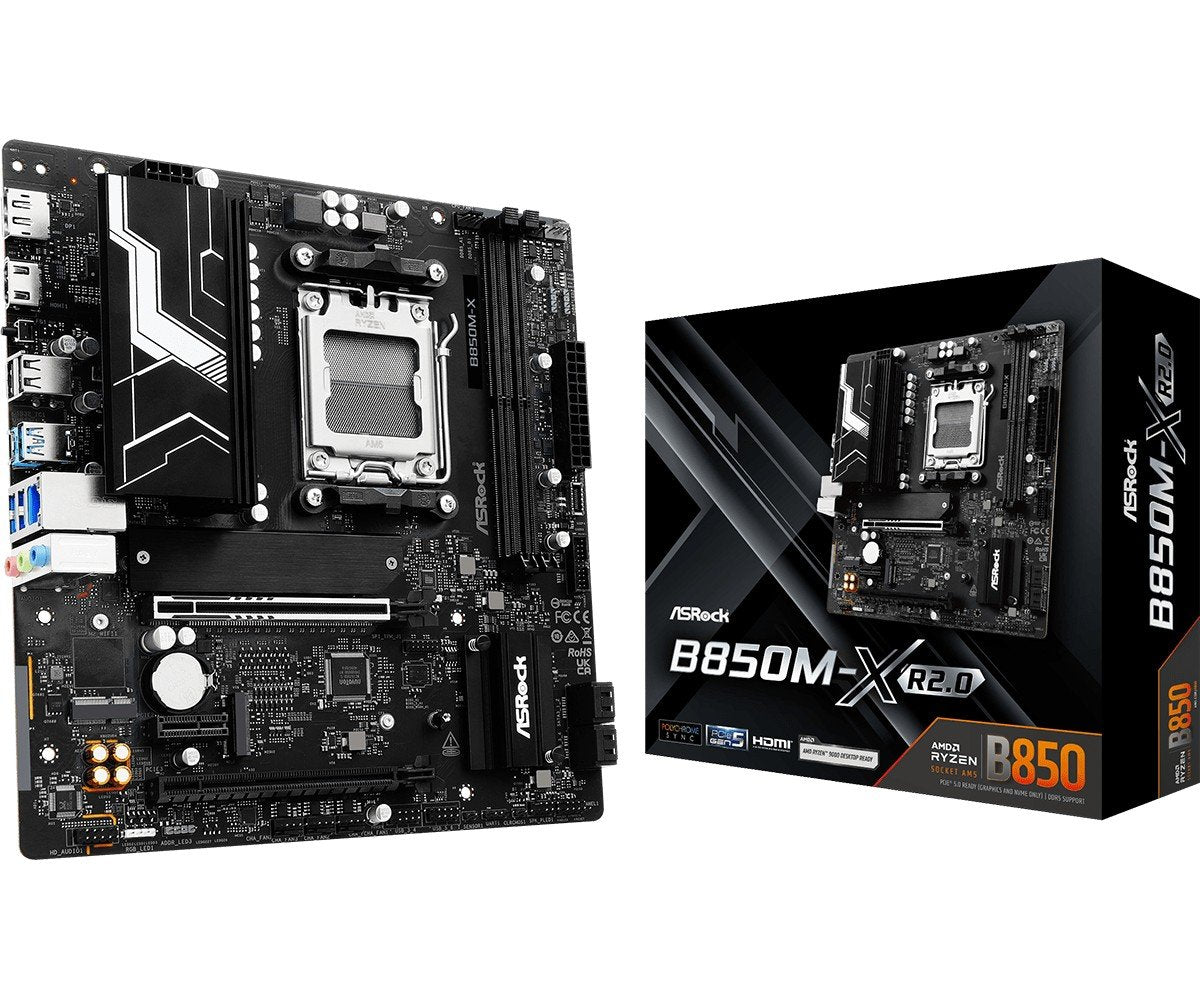 ASRock 90-MXBSG0-A0UAYZ B850M-X R2.0 Carte mere Micro ATX avec DDR5 et Ethernet 2.5 Gigabit
