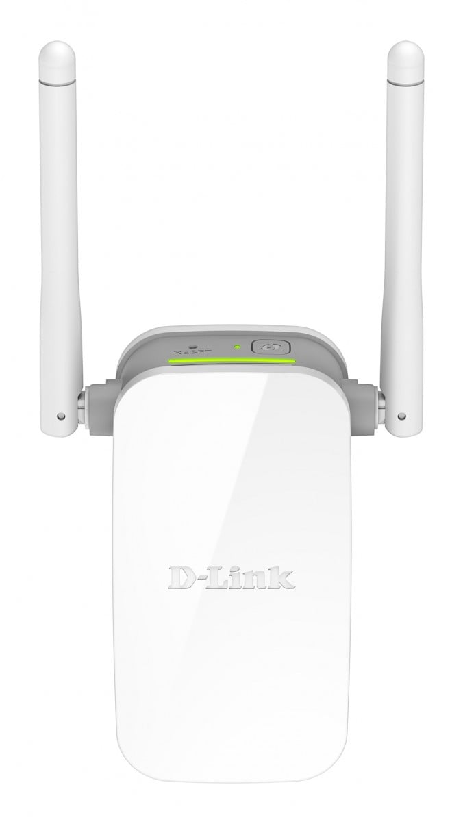 D-LINK Répéteur Wireless N 300 avec un port 10/100Mbps et 2 antennes externes WPS IEEE 802.11 b/g/n débit 300 Mbps