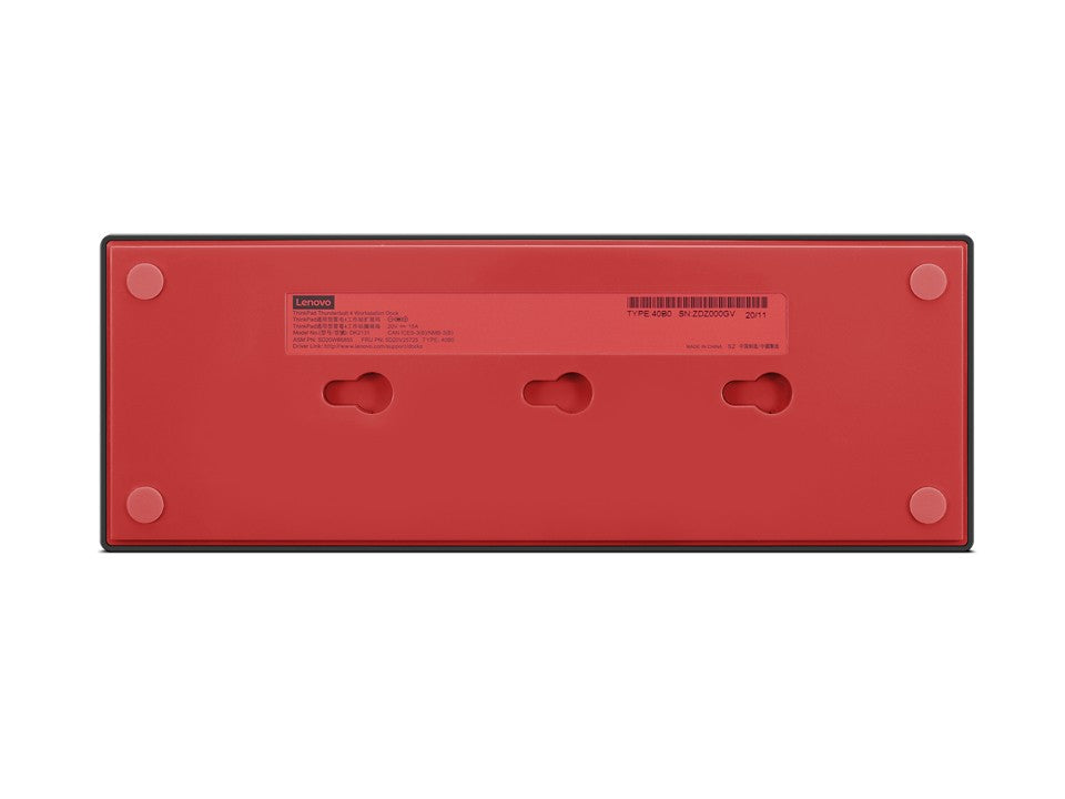 Lenovo 40B00300DK station d'accueil Avec fil Thunderbolt 4 Noir, Rouge