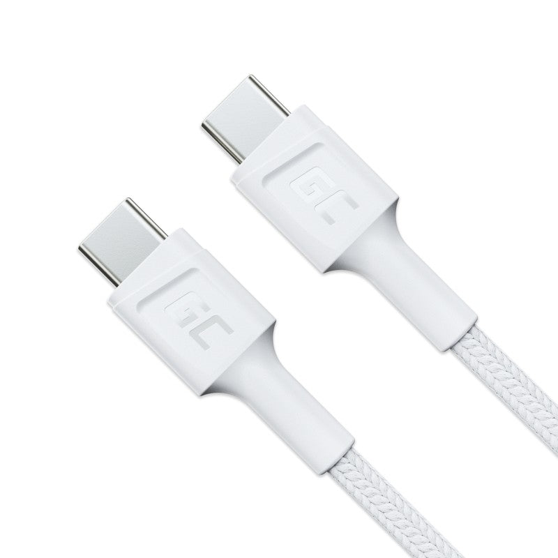 Green Cell GC PowerStream câble USB USB 3.2 Gen 1 (3.1 Gen 1) 0,3 m USB C 0,48 Gbit/s 60 W Blanc