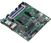 ASRock X570D4U-2L2T/BCM, 1xSKT AM4, AMD Ryzen 5000, X570, 4xDIMM, SATA, 2xM.2, 2xGbE, 2x10GbE, IPMI