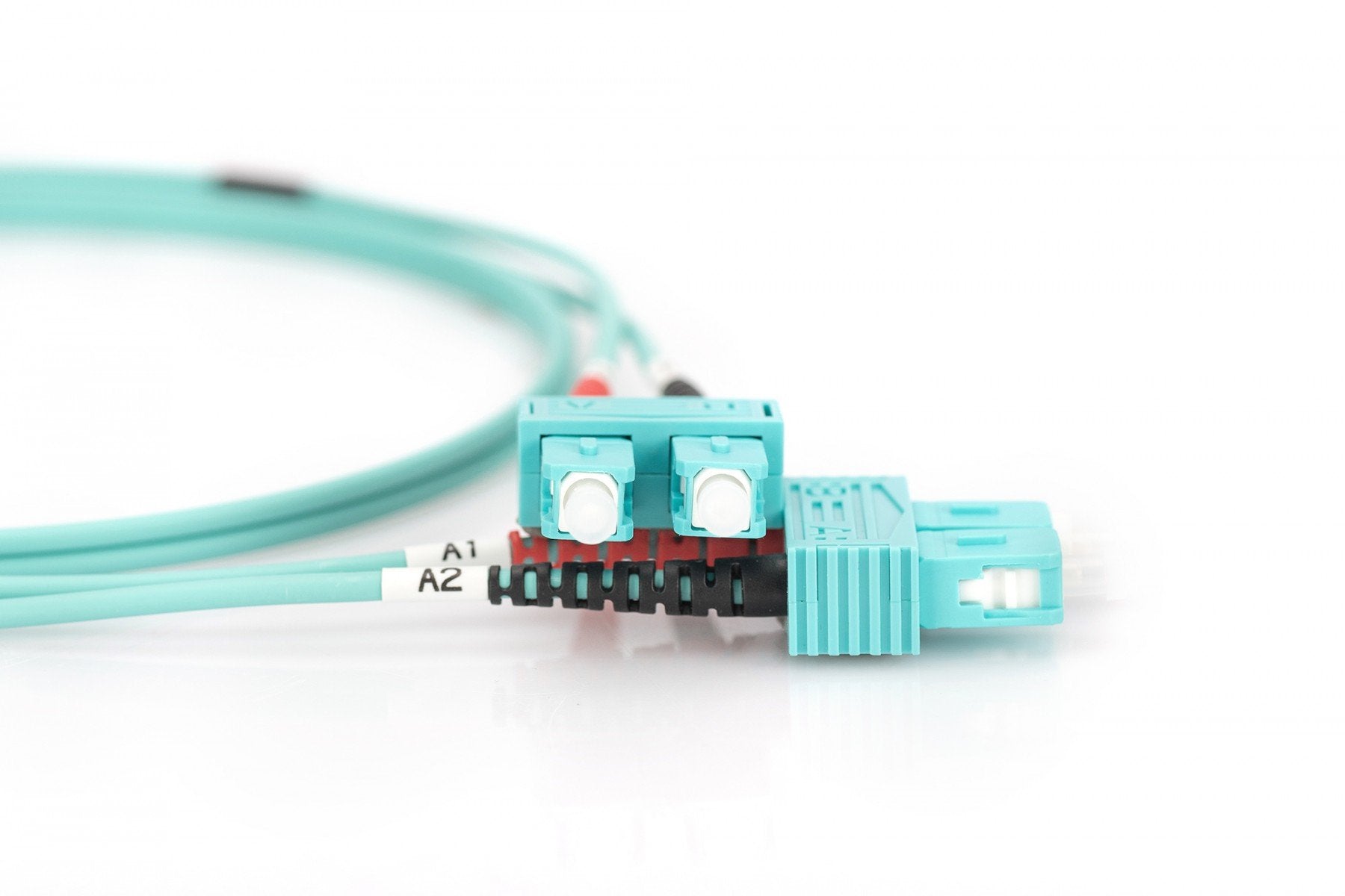 DIGITUS Câble de brassage multimode OM 3 a fibre optique - SC / SC - 2 m - I-VH - OM3 - SC - SC
