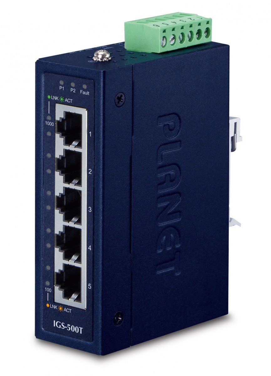 PLANET IGS-500T commutateur réseau Non-géré Gigabit Ethernet (10/100/1000) Bleu