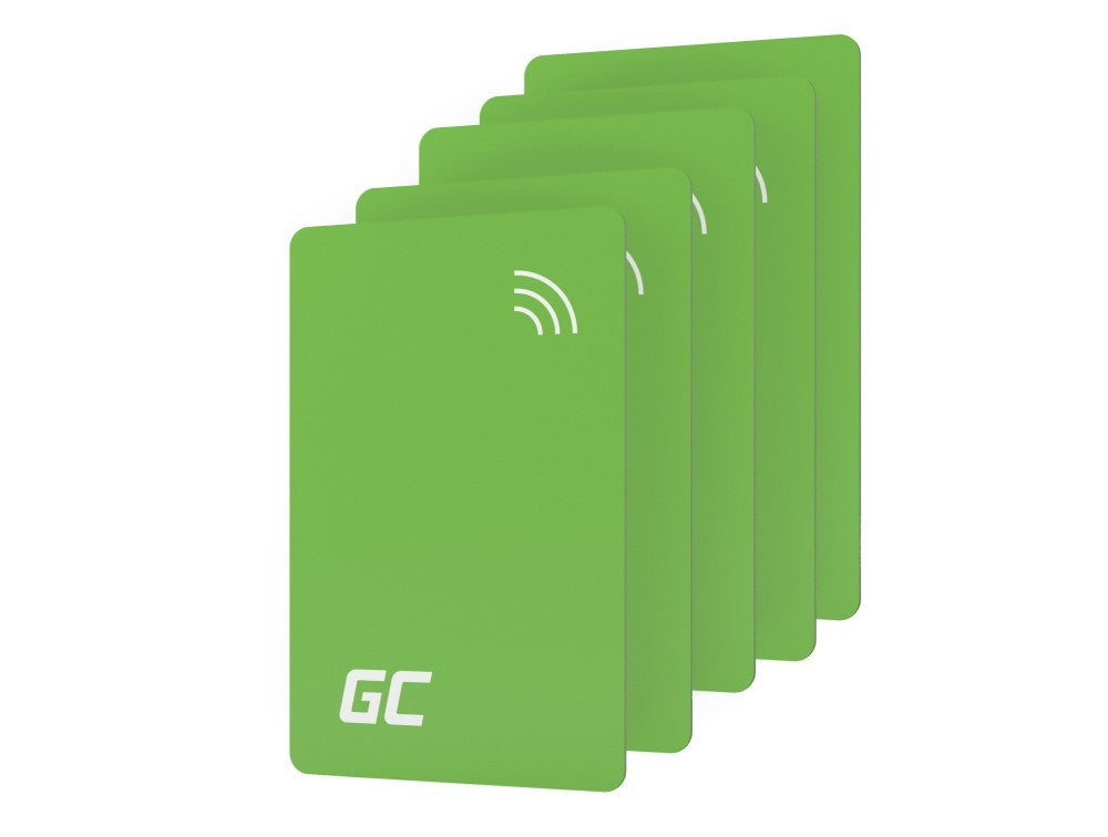 Green Cell EVGCAKNFC5 HabuDen Jeu de cartes NFC cartes d'acces pour borne de recharge EV