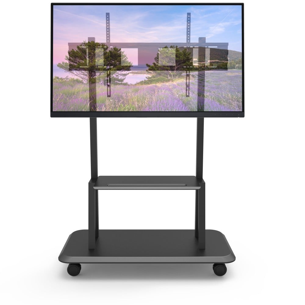 "Techly ICA-TR31 Support TV mobile 55-120"" jusqu'a 150kg réglable 2 étageres"