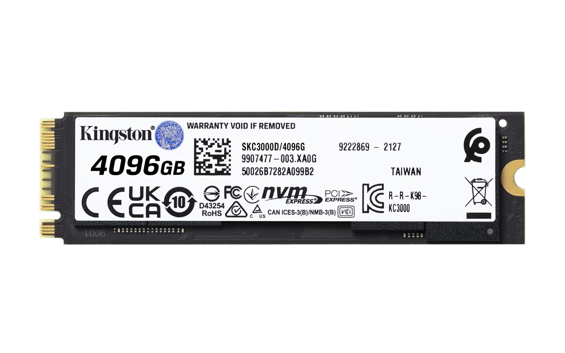 KINGSTON KC3000 4096Go PCIe 4.0 NVMe M.2 SSD