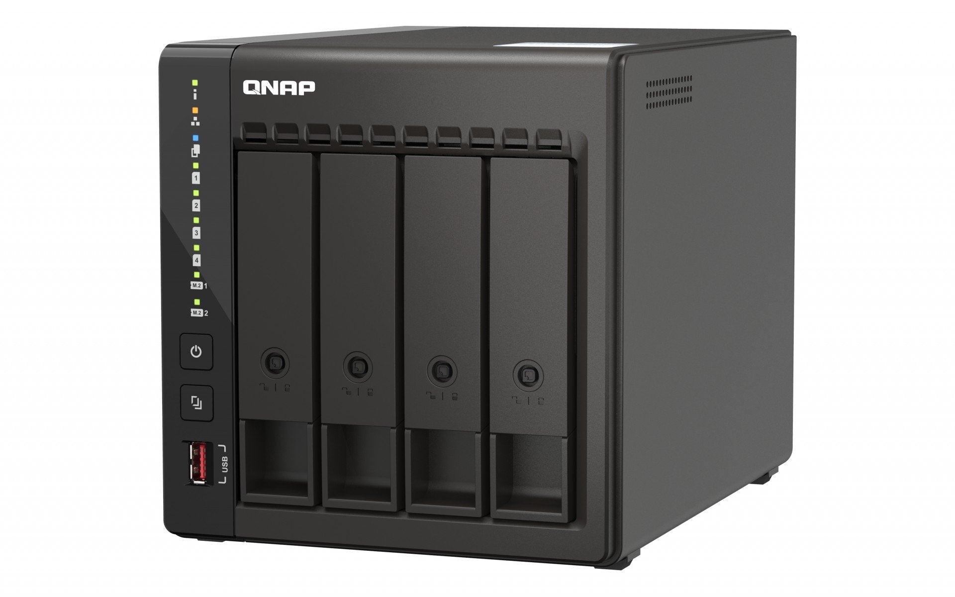 QNAP TS-453E-8G 4-bay desktop NAS Intel Celeron J6412 4C 2.0GHz burst 2.6GHz onboard 8Go RAM 2xHDMI 1.4b 2xM.2 2280 PCIe slots