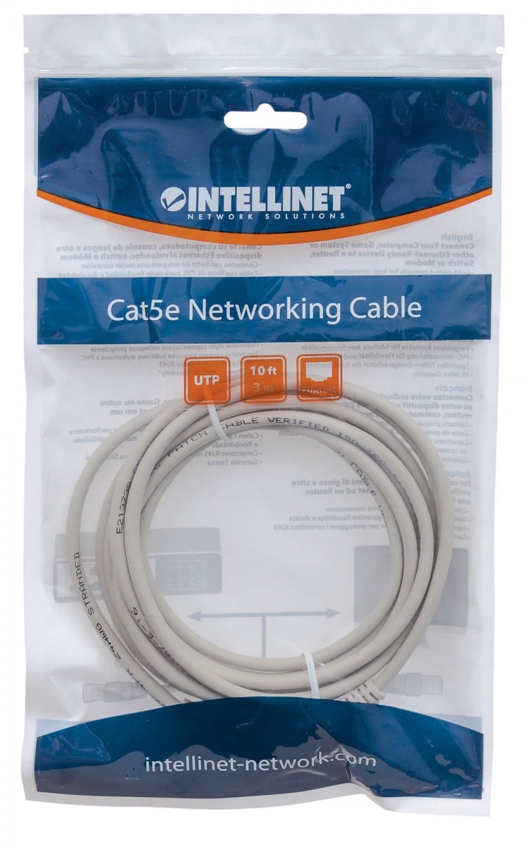 Intellinet 7.5m Cat6 câble de réseau Gris 7,5 m U/UTP (UTP)