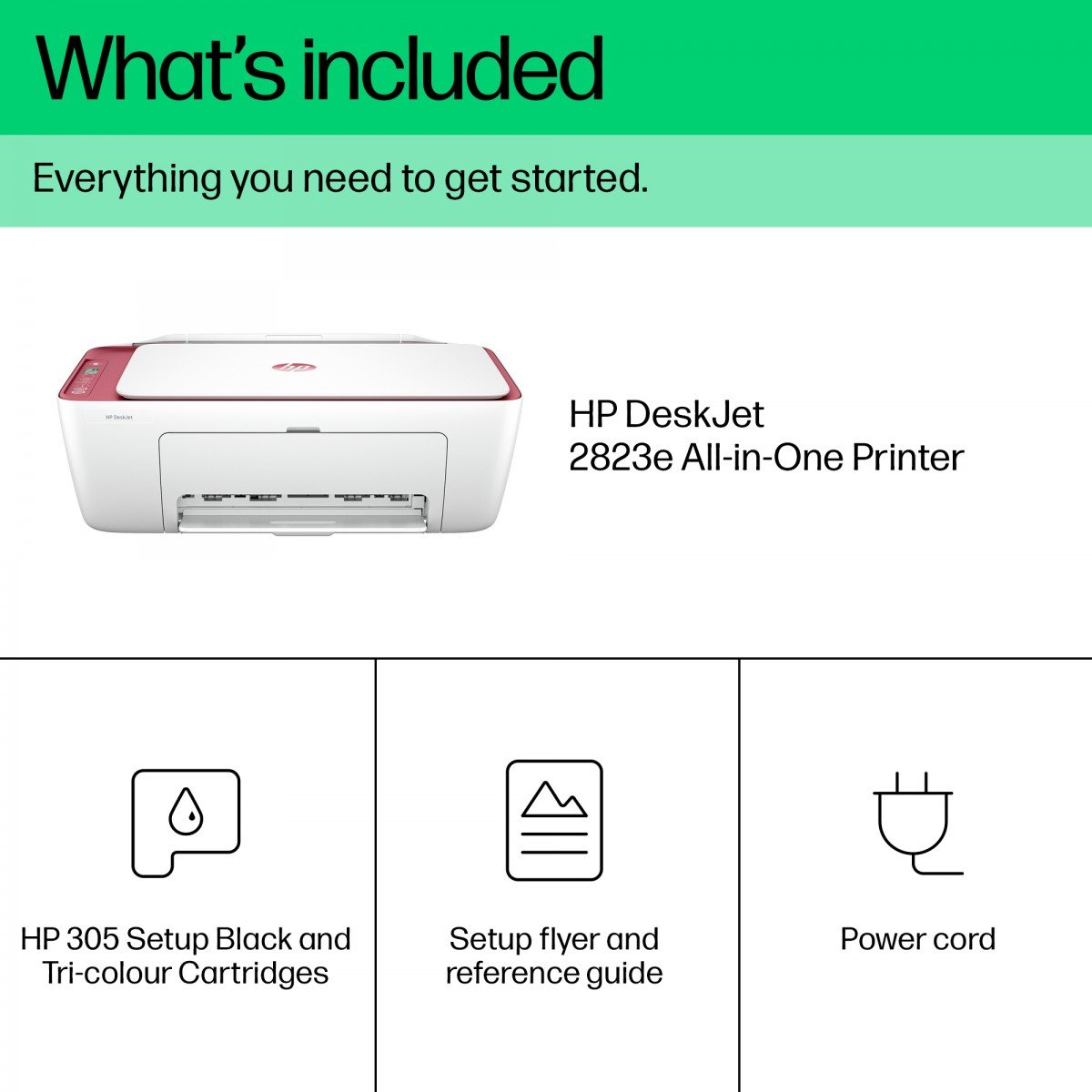 HP DeskJet 2823e All-in-One Printer A jet d'encre thermique A4 4800 x 1200 DPI 7,5 ppm Wifi