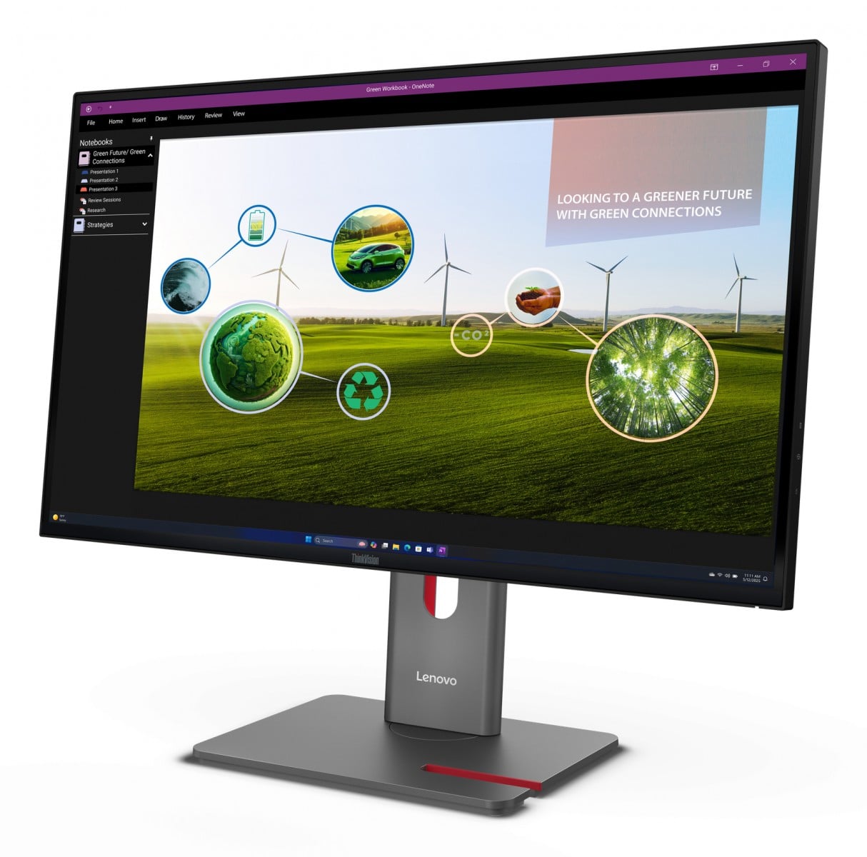 "Lenovo ThinkVision P27Q-40 écran plat de PC 68,6 cm (27"") 2560 x 1440 pixels Quad HD LED Noir"