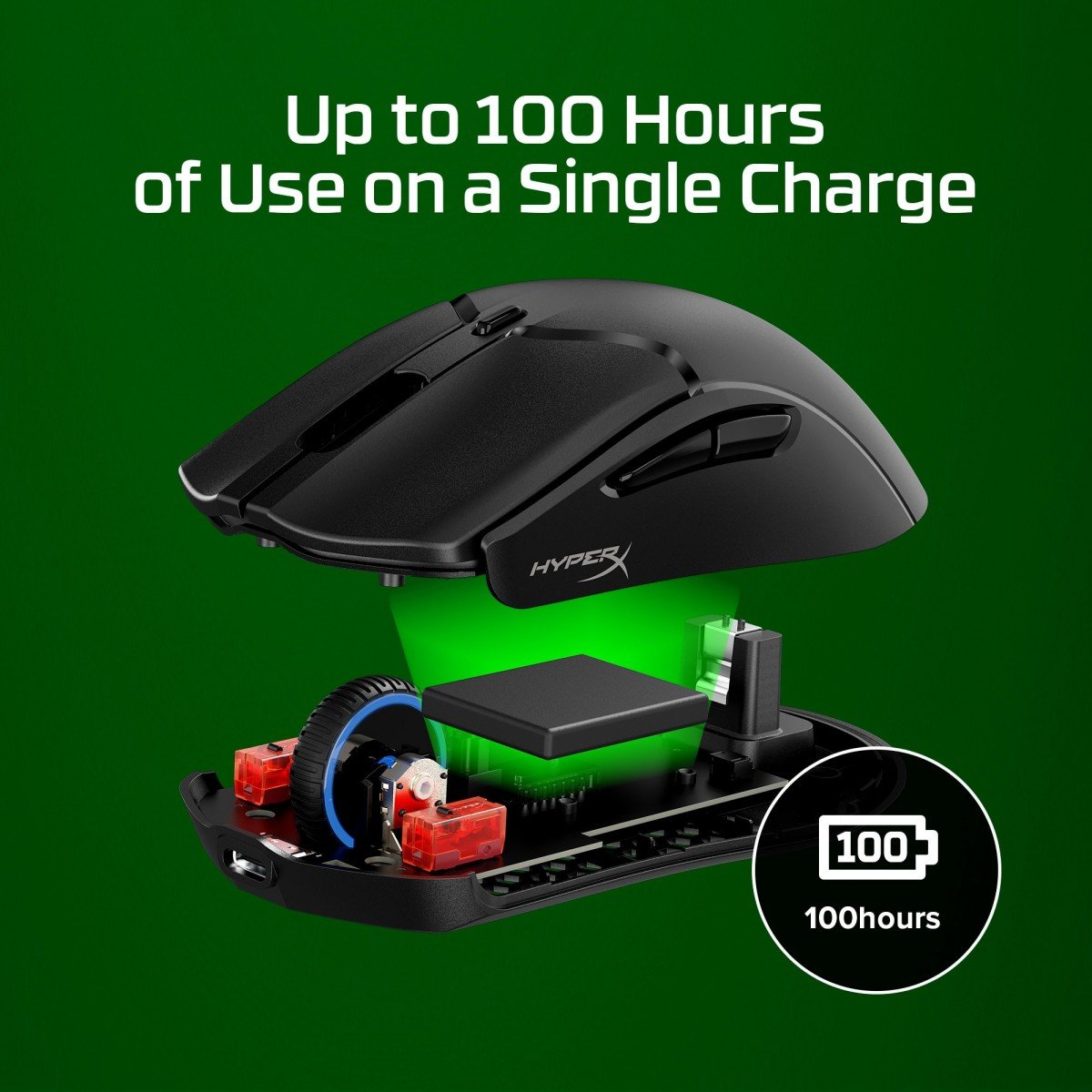 Souris de jeu sans fil HyperX Pulsefire Haste 2 mini - HyperX 26K 26000 DPI 59g noire