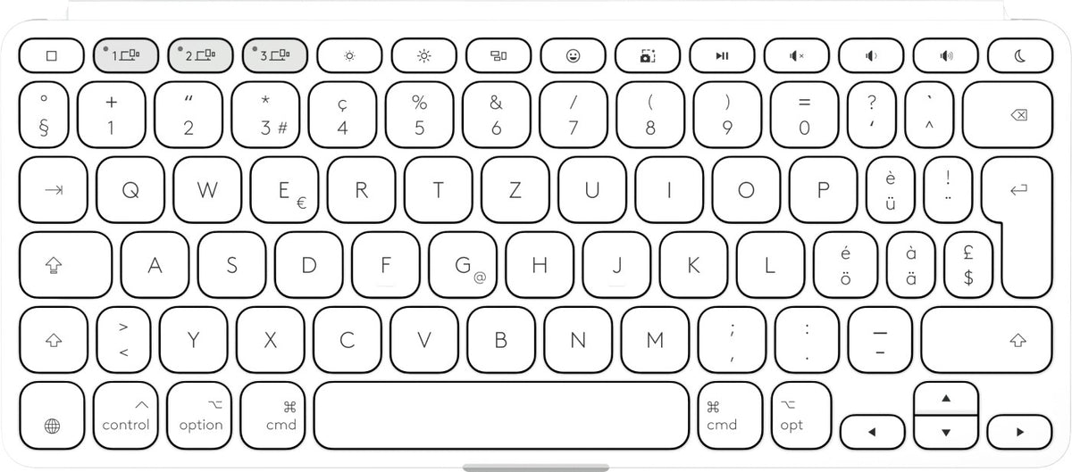 Logitech 920-012965 clavier pour tablette QWERTZ Allemand Bluetooth Blanc