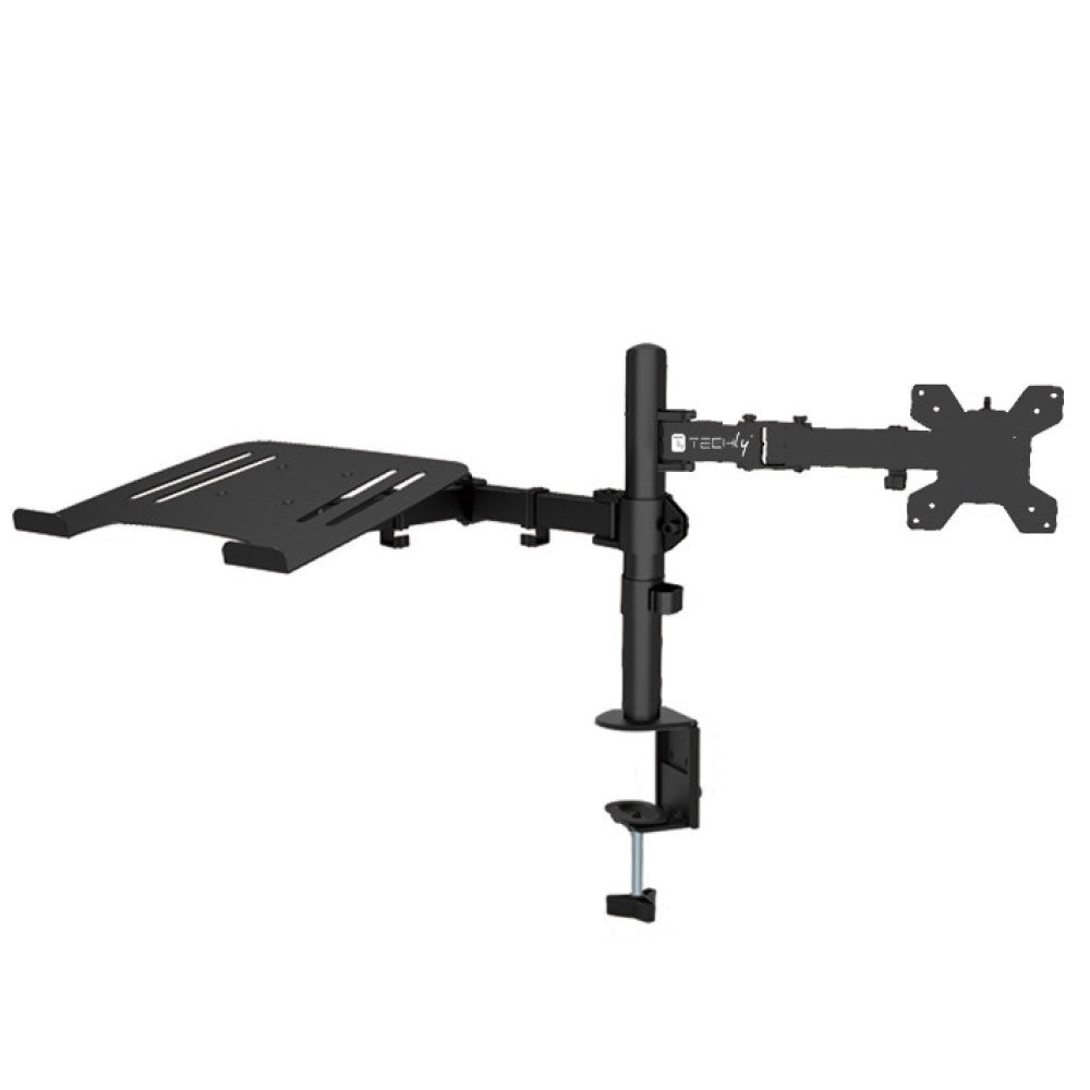 "Support de bureau rotatif Techly ICA-LCD 174NB pour moniteur de 13 a 32"" et ordinateur portable de 17"""