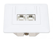 Intellinet 771900 prise de courant 2 x RJ-45 Blanc