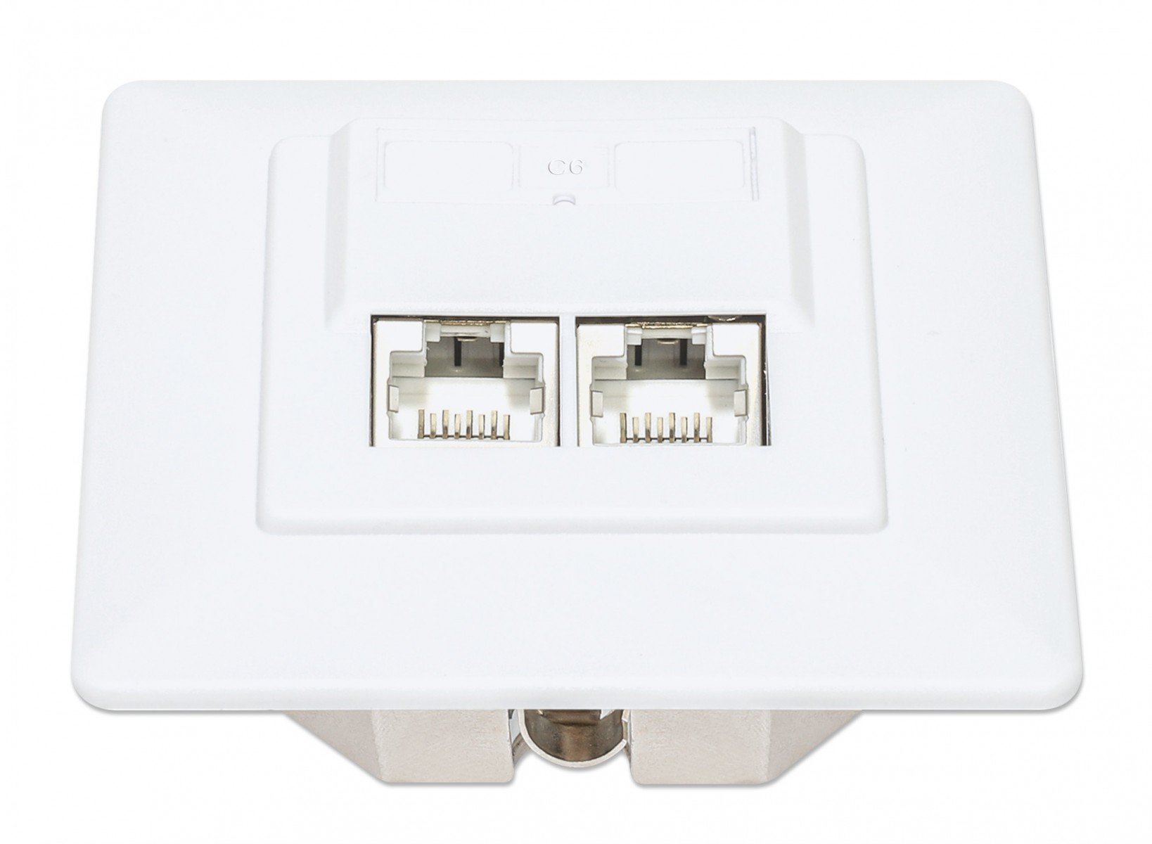 Intellinet 771900 prise de courant 2 x RJ-45 Blanc