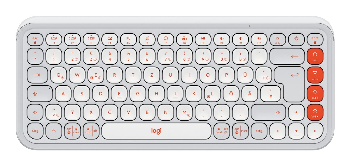 Logitech POP Icon Keys clavier Universel Bluetooth QWERTZ Allemand Blanc