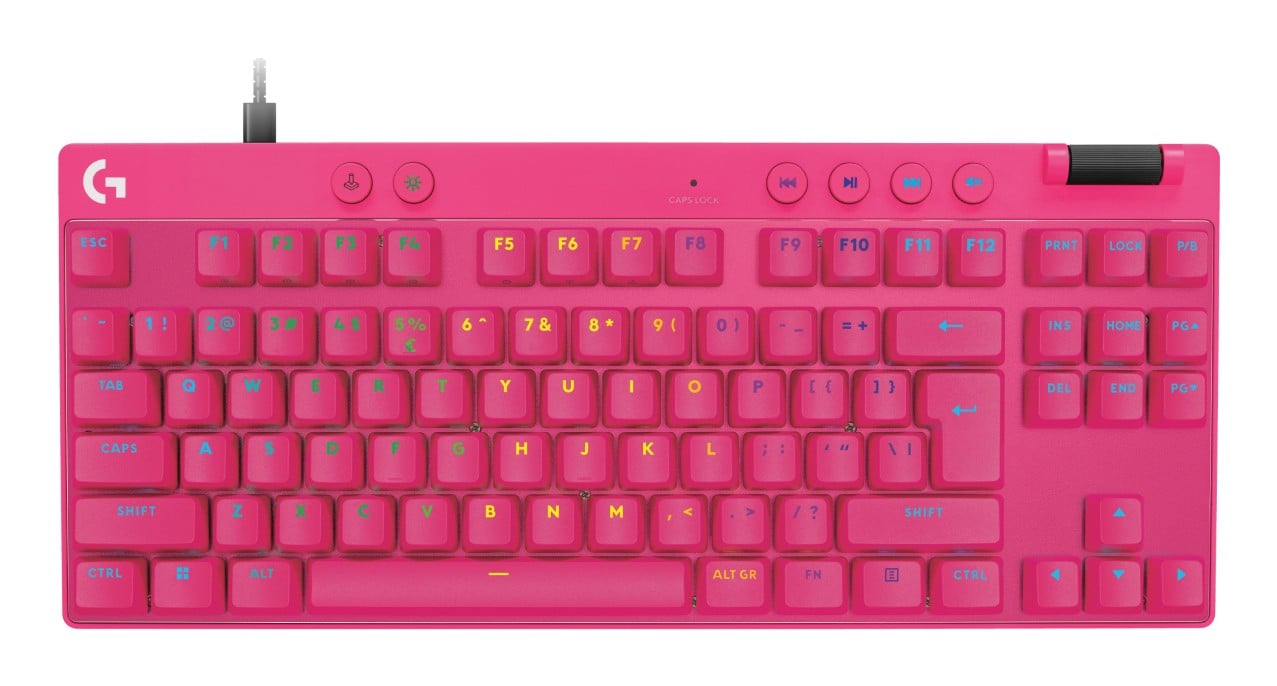Clavier de jeu Logitech 920-013253 G Pro X Rapid TKL USB Linéaire Rose