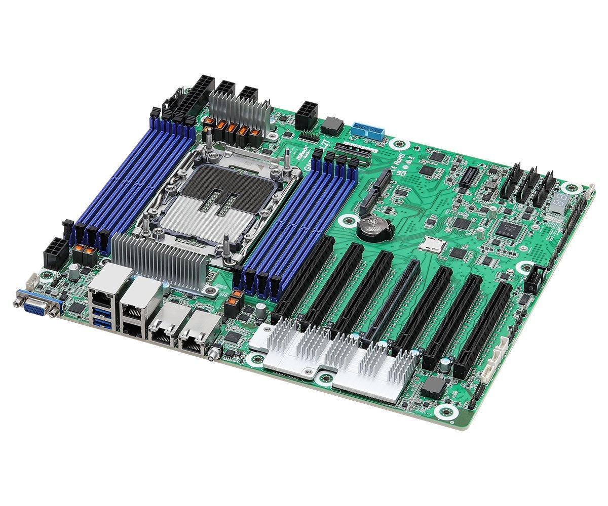 ASRock GNRD8-2L2T, 1xSKT LGA 4710, Intel Xeon 6, SoC, NVMe, 2xM.2, 2x10GbE, 2xGbE, IPMI