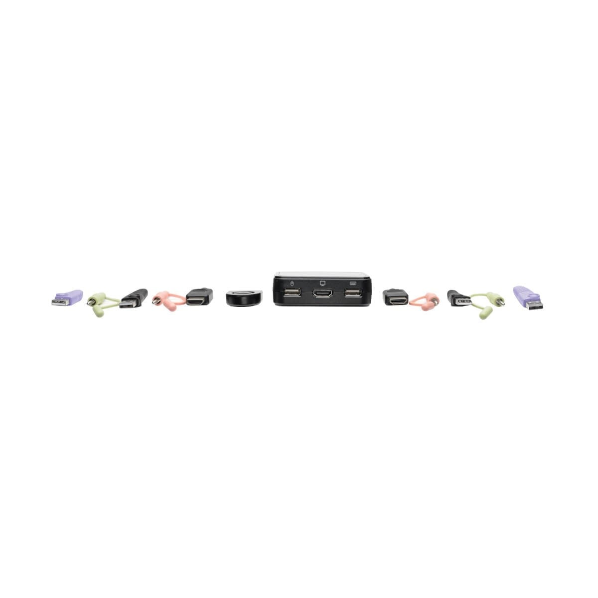 EATON TRIPPLITE 2-Port USB/HD Cable KVM Switch with Audio/Video Cables and USB Peripheral Sharing KVM audio USB switch 2xKVM USB