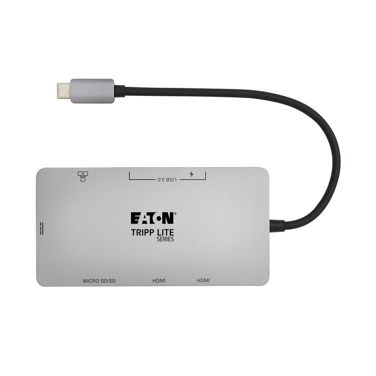 EATON TRIPPLITE USB-C Dock Dual Display 4K 60 Hz HDMI USB 3.2 Gen 1 USB-A Hub GbE Memory Card 100W PD Charging USB-C 2 x HDMI 1GbE