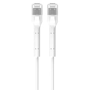 Extralink Cat.6 U/FTP 1m 1Gbps Blanc | Câble de raccordement LAN | Câble réseau en cuivre torsadé, extrémité coudée