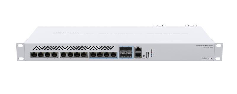 Mikrotik CRS312-4C+8XG-RM commutateur réseau L3 10G Ethernet (100/1000/10000) 1U Blanc