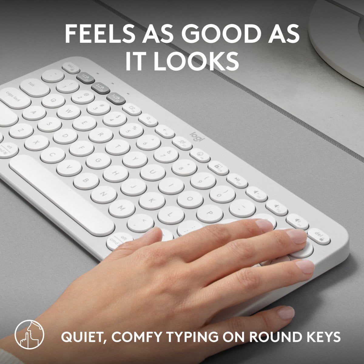 Logitech Pebble Keys 2 K380s clavier Universel Bluetooth QWERTY US International Blanc