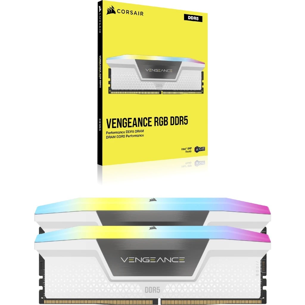 Module de mémoire Corsair Vengeance RGB CMH64GX5M2B6400C32W 64 Go 2 x 32 Go DDR5