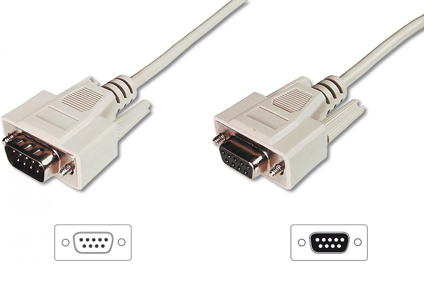 Digitus AK-610203-020-E câble Série Beige 2 m DB9
