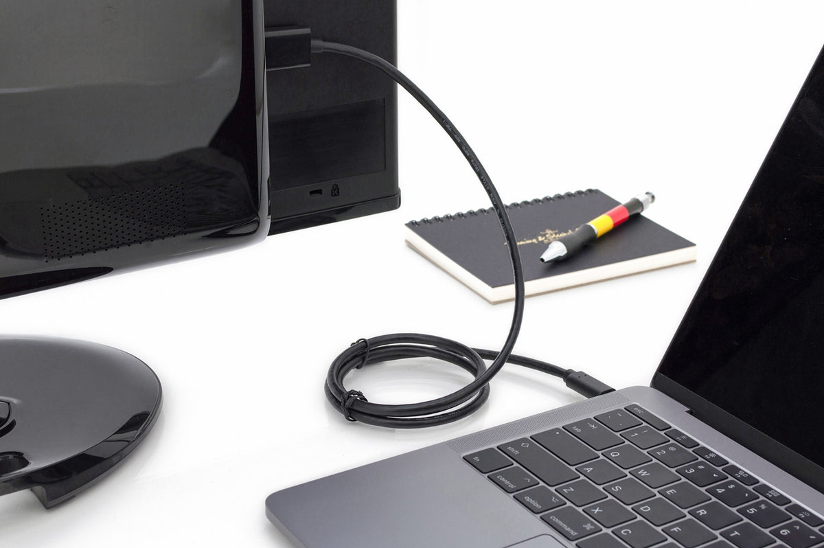 Digitus AK-300330-020-S câble vidéo et adaptateur 2 m USB Type-C DisplayPort Noir