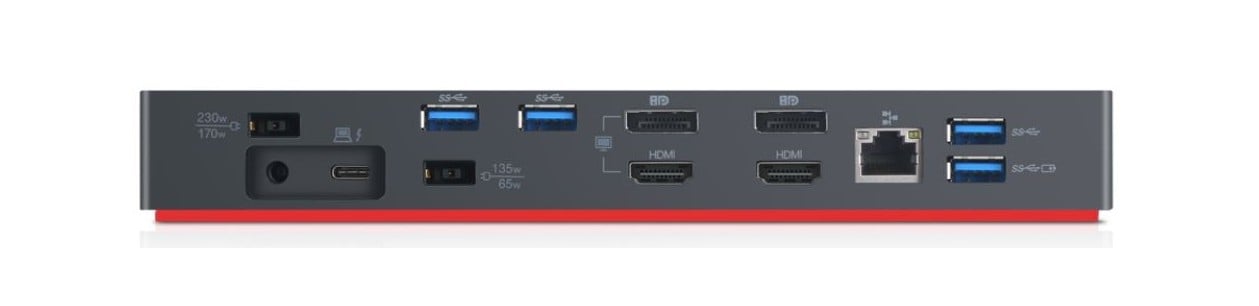 Lenovo ThinkPad Thunderbolt 3 Workstation Gen 2 Avec fil Noir