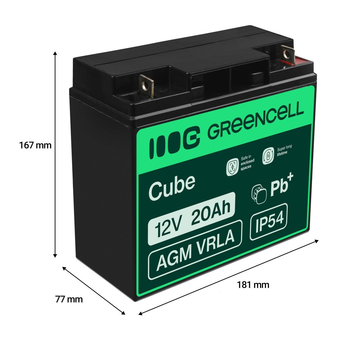 Green Cell AGM10 - Batterie - Noir