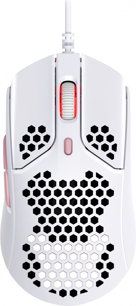HyperX Pulsefire Haste - souris de jeu filaire USB - Pixart PAW 3335 16000 DPI 59g blanc-rose