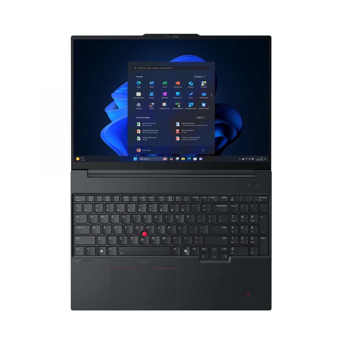 "Lenovo ThinkPad E16 Gen 3 (AMD) AMD Ryzen™ 7 250 Ordinateur portable 40,6 cm (16"") WUXGA 16 Go DDR5-SDRAM 512 Go SSD Wi-Fi 6E (802.11ax) Windows 11 Pro Italien "