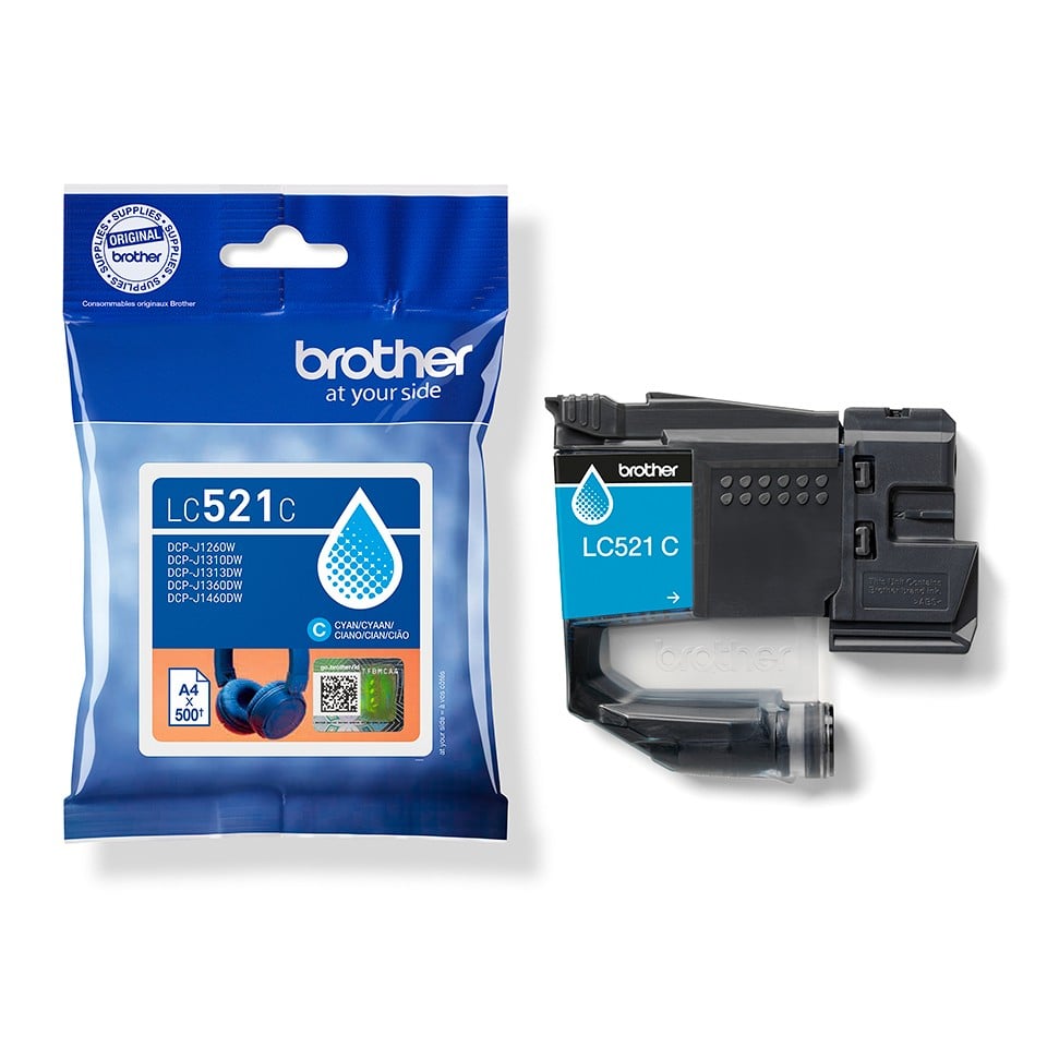 BROTHER Cyan ink cartridge yield up to 500 pages