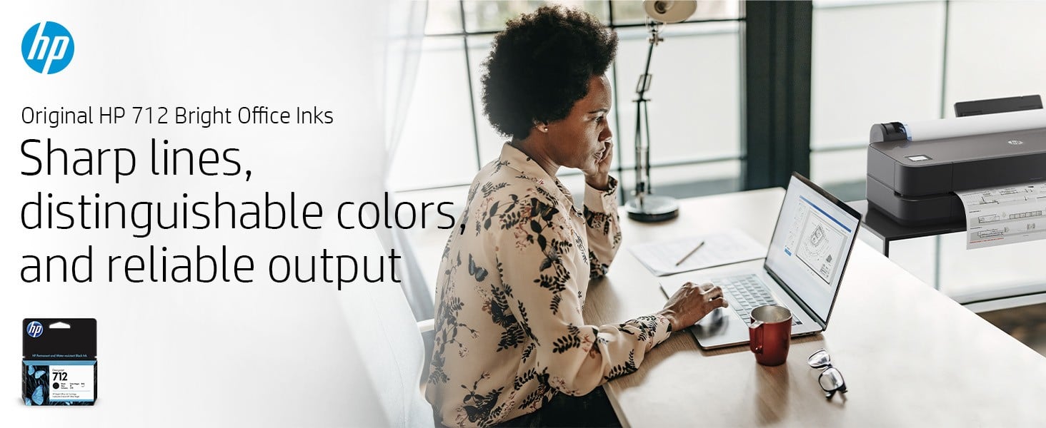 HP Cartouche d'encre DesignJet 712, noir, 80 ml