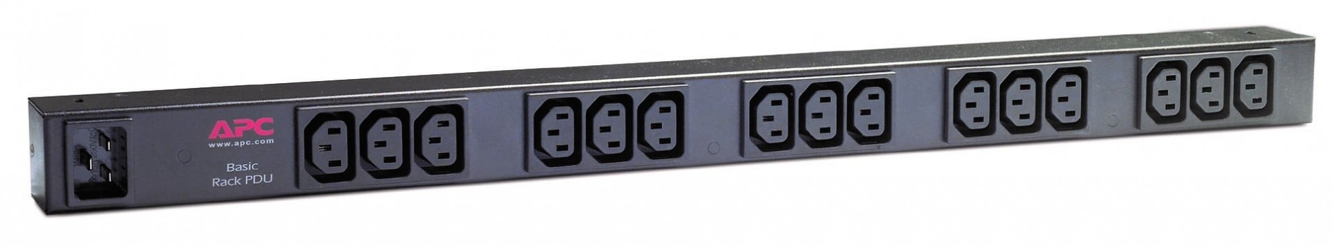 APC Basic Rack PDU Zero U Rack AC 120/208/230V input IEC 60320 C20 output connectors 15 power IEC 60320 C13 0U 2.4m cord BK