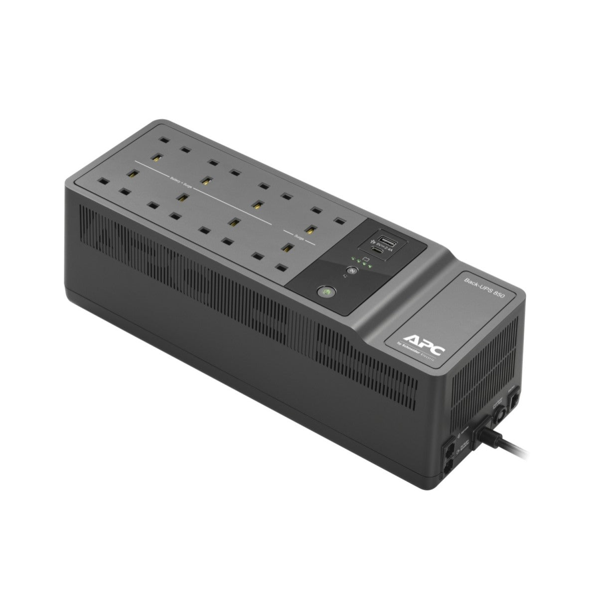 APC Back-UPS BE850G2 UPS AC 230V 520Watt 850VA output connectors 8 United Kingdom Black