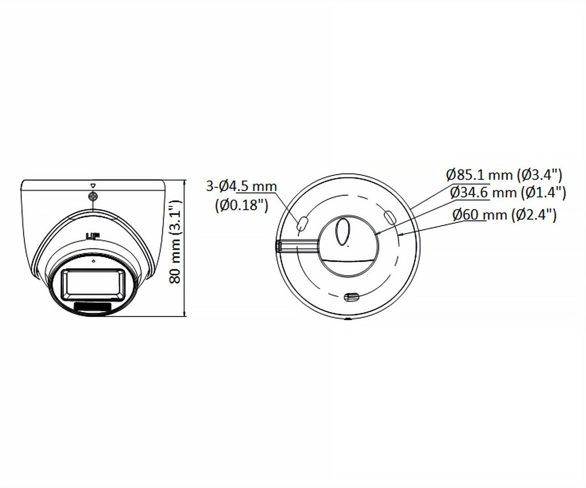 Hikvision DS-2CE76D0T-LMFS(2.8mm) Caméra Turret Intérieure Fixe Audio a Lumiere Hybride Intelligente 2MP