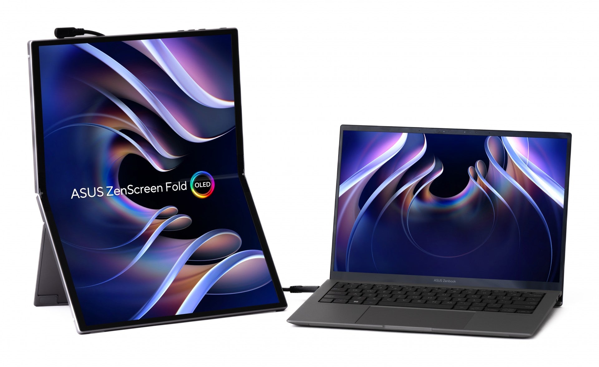 "ASUS ZenScreen Fold OLED MQ17QH écran plat de PC 43,9 cm (17.3"") 2560 x 1920 pixels Quad HD Argent"