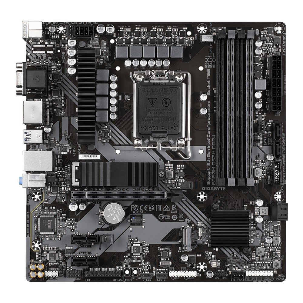 GIGABYTE B760M DS3H DDR4 carte mere Intel B760 Express LGA 1700 micro ATX