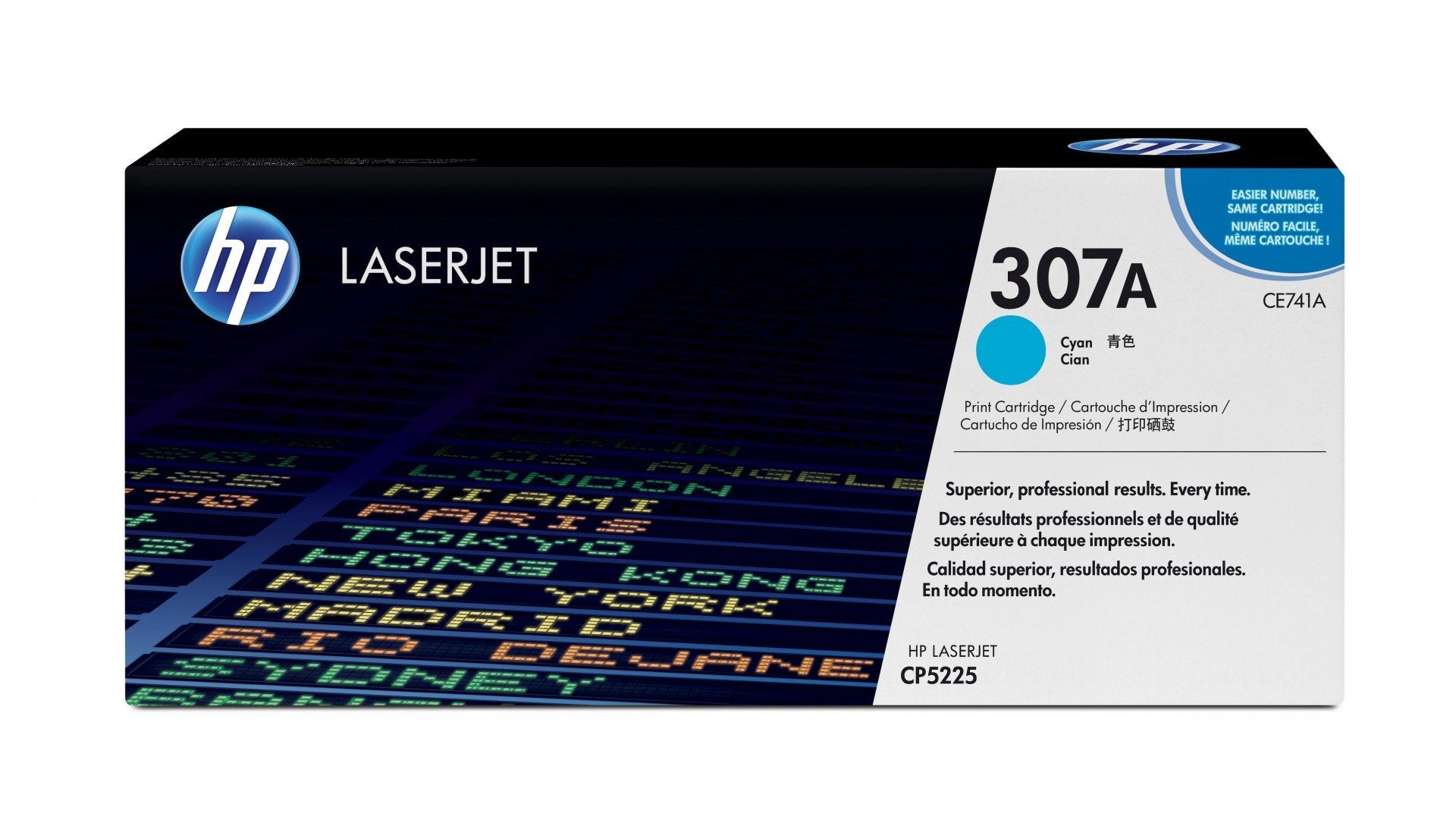 HP original Colour LaserJet CE741A Toner cartridge cyan standard capacity 7.300 pages 1-pack