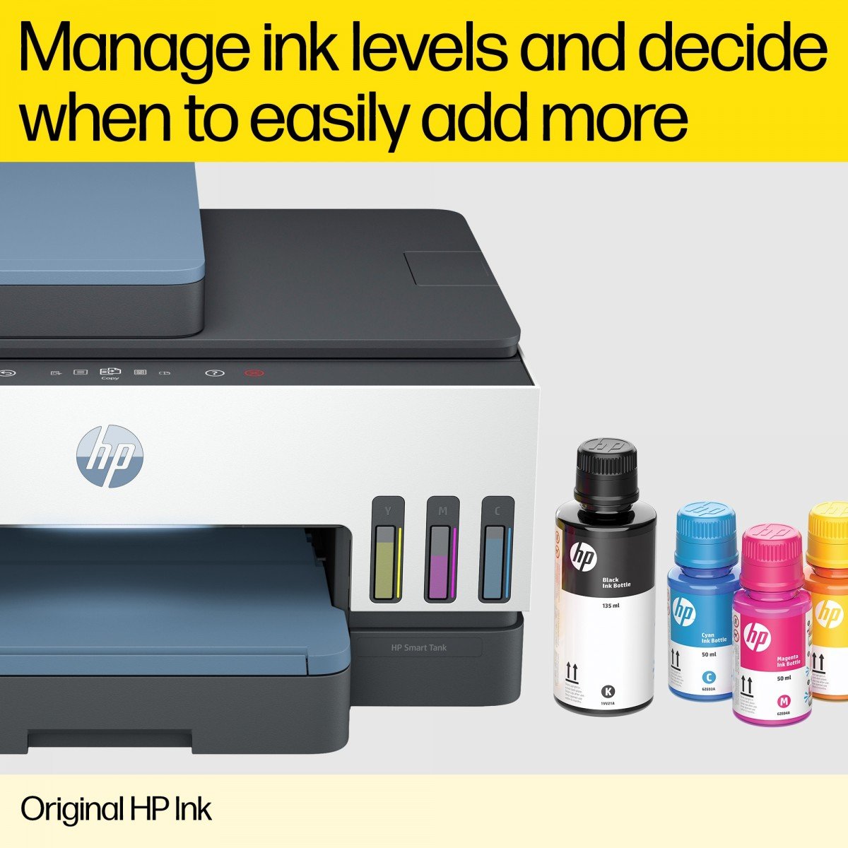 HP M0H54AE Bouteille d'encre cyan originale 1 piece