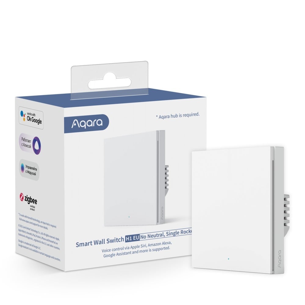 Aqara WS-EUK01 interrupteur d'éclairage Polycarbonate (PC) Blanc