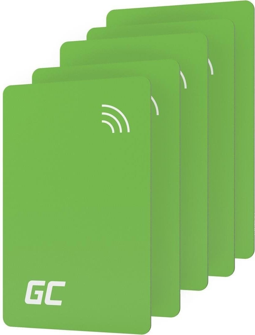 Green Cell EVGCAKNFC5 HabuDen Jeu de cartes NFC cartes d'acces pour borne de recharge EV