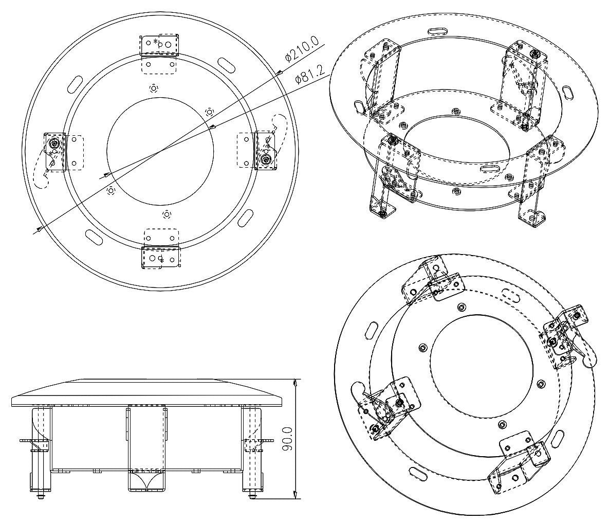Hikvision DS-1227ZJ Support de montage