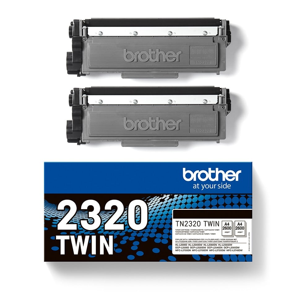 BROTHER TN2320 TWIN-pack black toners BK 2600pages/cartridge