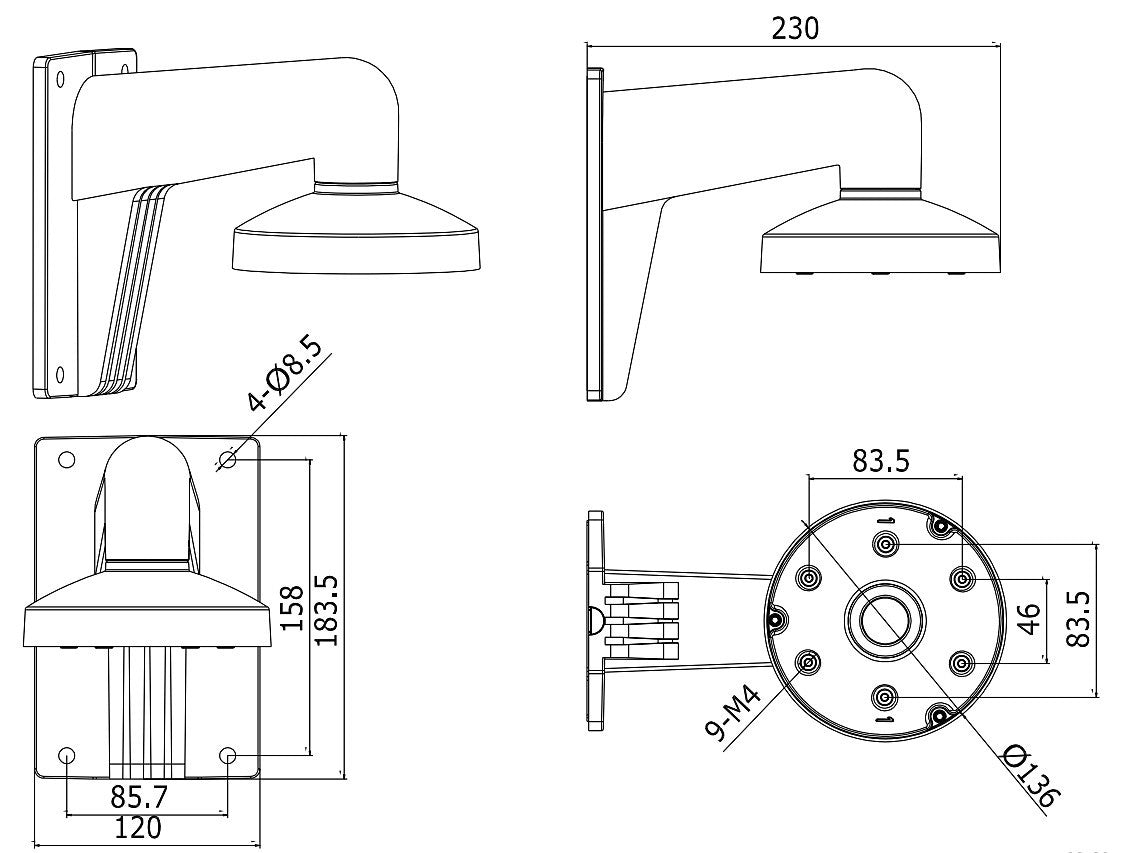 Hikvision DS-1273ZJ-135 Wall mount